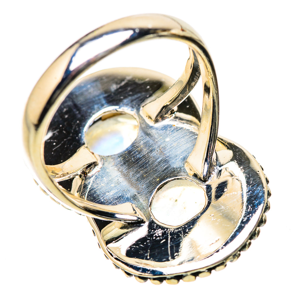 Rainbow Moonstone Rings handcrafted by Anasilvercos - RING134255 - Photo 3