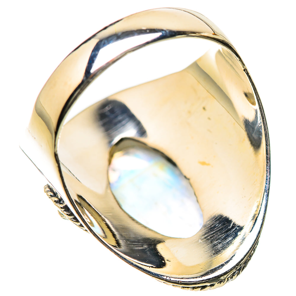 Rainbow Moonstone Rings handcrafted by Anasilvercos - RING134266 - Photo 3