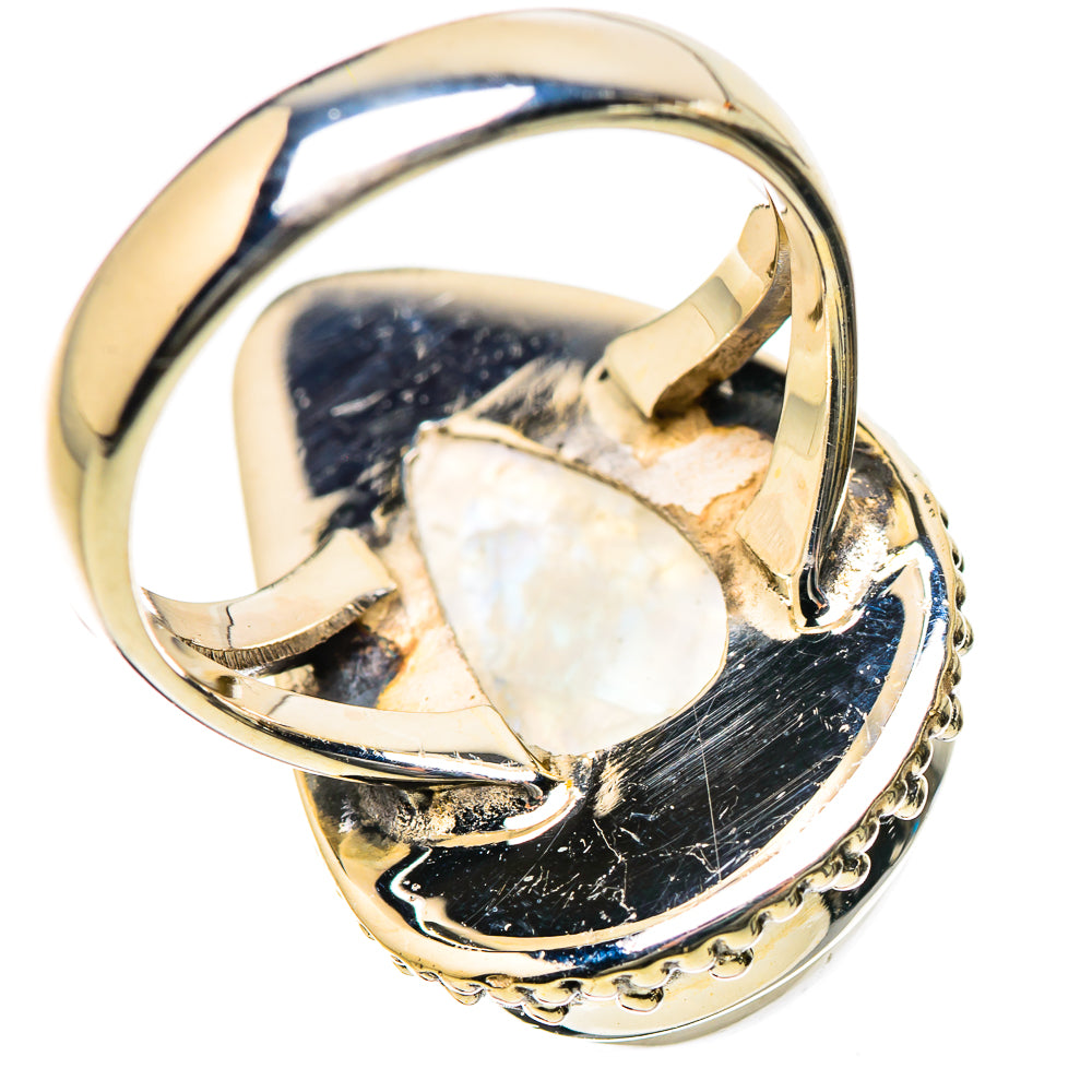 Rainbow Moonstone Rings handcrafted by Anasilvercos - RING134268 - Photo 3
