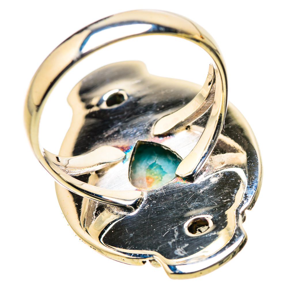 Larimar, Rainbow Moonstone Rings handcrafted by Anasilvercos - RING134328 - Photo 3
