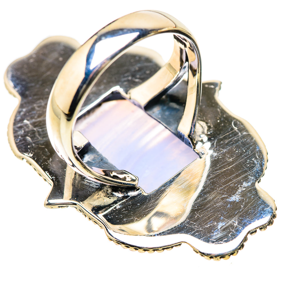 Blue Lace Agate Rings handcrafted by Anasilvercos - RING134351 - Photo 3