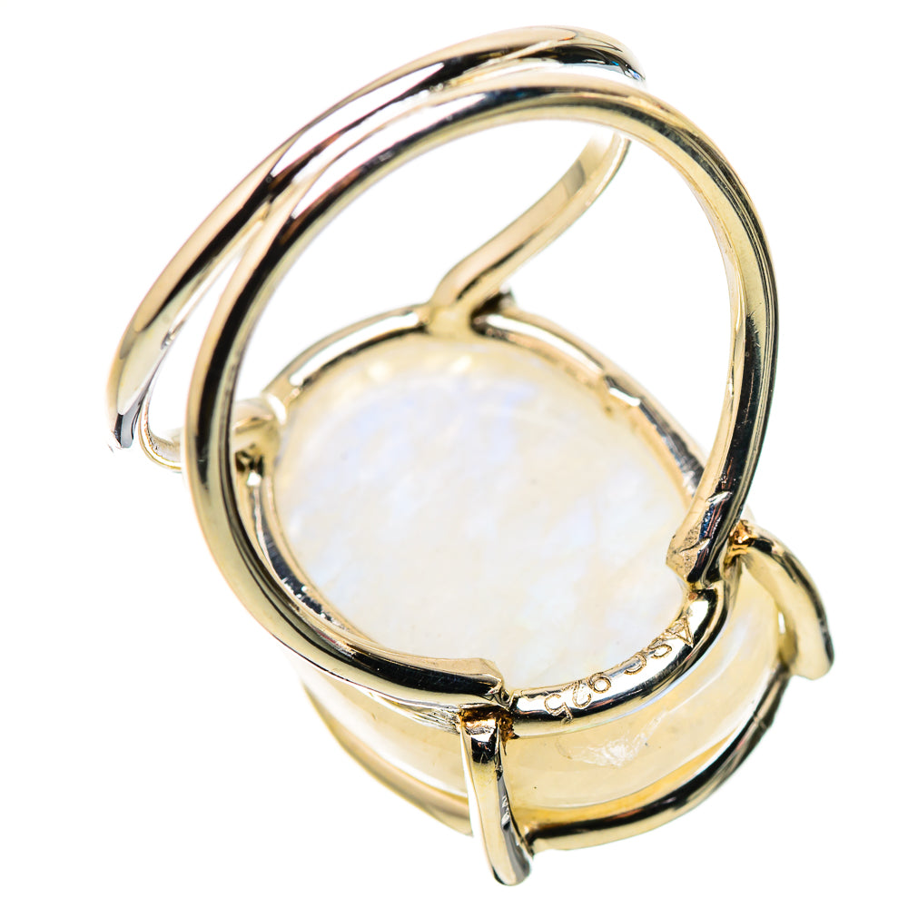 Rainbow Moonstone Rings handcrafted by Anasilvercos - RING134377 - Photo 3