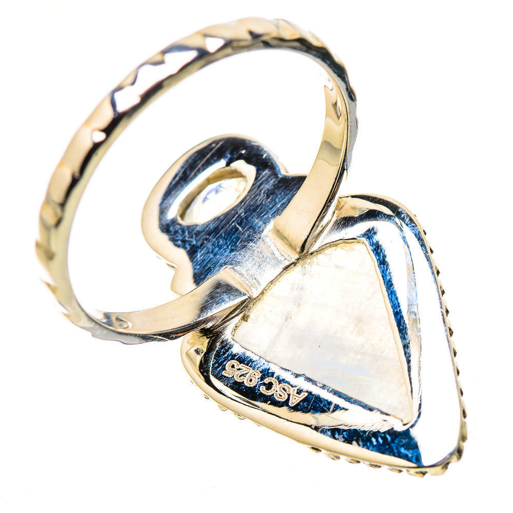 Rainbow Moonstone Rings handcrafted by Anasilvercos - RING134399 - Photo 3