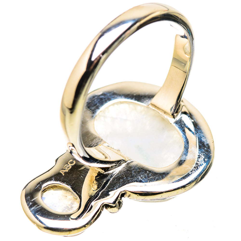 Rainbow Moonstone Rings handcrafted by Anasilvercos - RING134420 - Photo 3