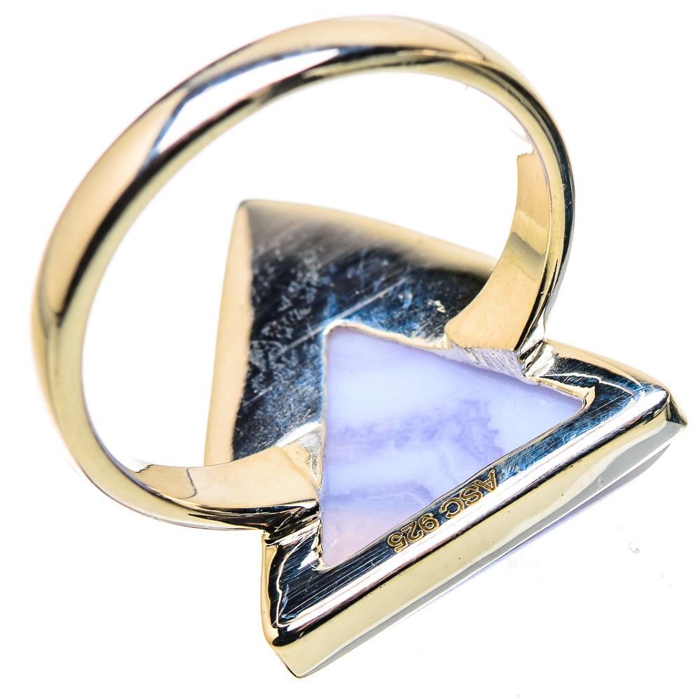 Blue Lace Agate Rings handcrafted by Anasilvercos - RING134421 - Photo 3