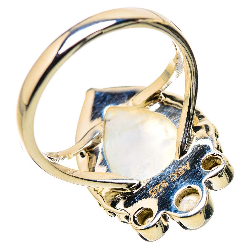 Rainbow Moonstone Rings handcrafted by Anasilvercos - RING134462 - Photo 3
