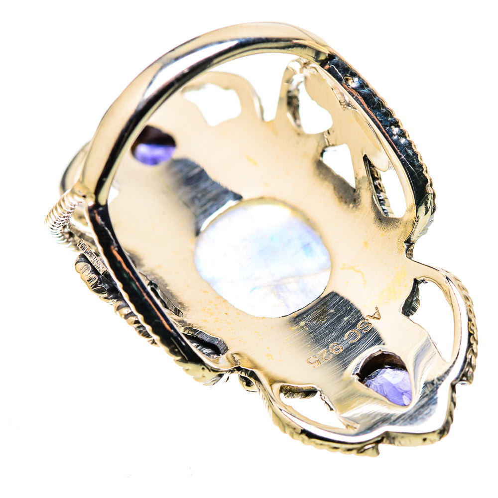 Rainbow Moonstone Rings handcrafted by Anasilvercos - RING134479 - Photo 3