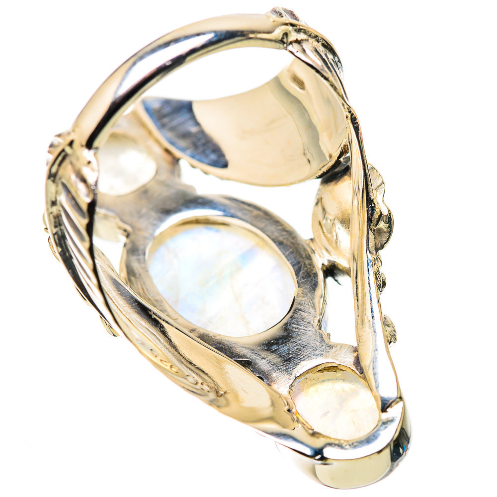 Rainbow Moonstone Rings handcrafted by Anasilvercos - RING134480 - Photo 3