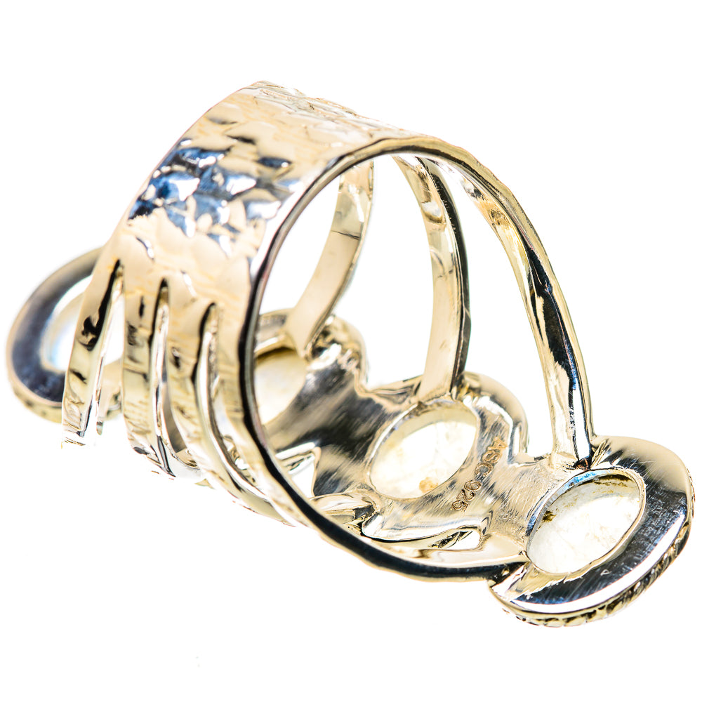 Rainbow Moonstone Rings handcrafted by Anasilvercos - RING134505 - Photo 3