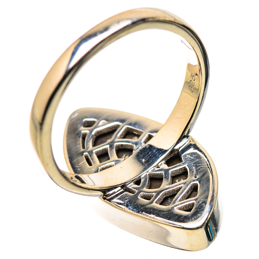 AAA Canadian Ammolite Rings handcrafted by Anasilvercos - RING134561
