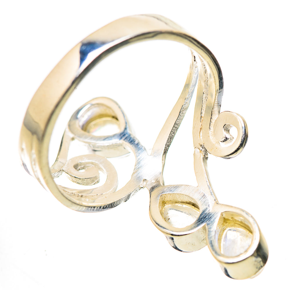 Rainbow Moonstone Rings handcrafted by Anasilvercos - RING134573_SIZE-6 - Photo 3