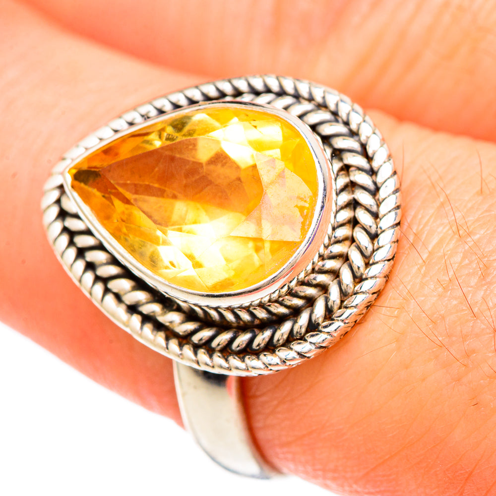 Citrine Rings handcrafted by Anasilvercos - RING100000
