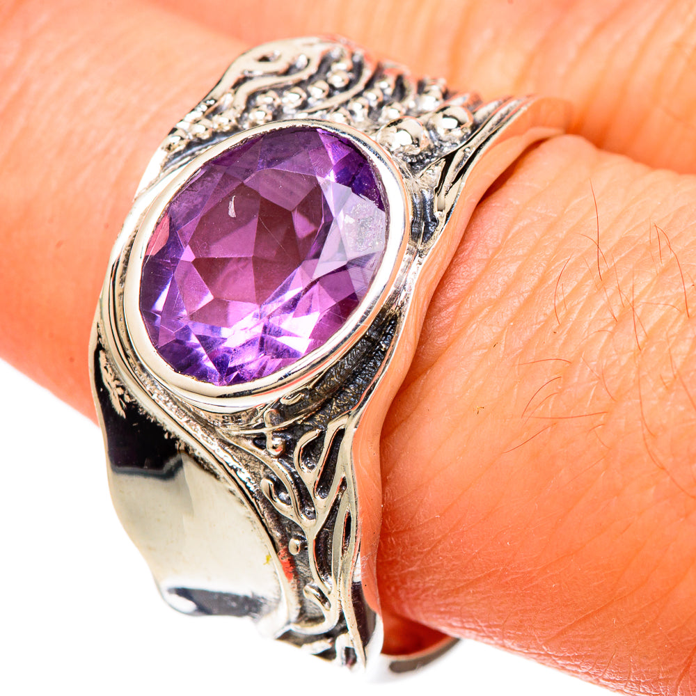 Amethyst Rings handcrafted by Anasilvercos - RING100009