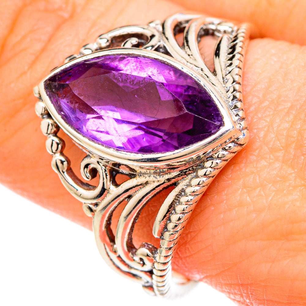Amethyst Rings handcrafted by Anasilvercos - RING100016