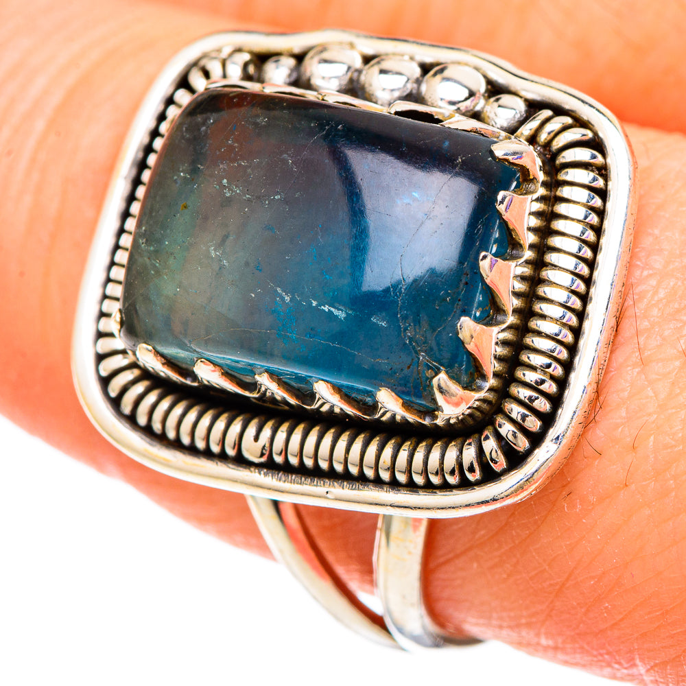 Blue Fluorite Rings handcrafted by Anasilvercos - RING100028