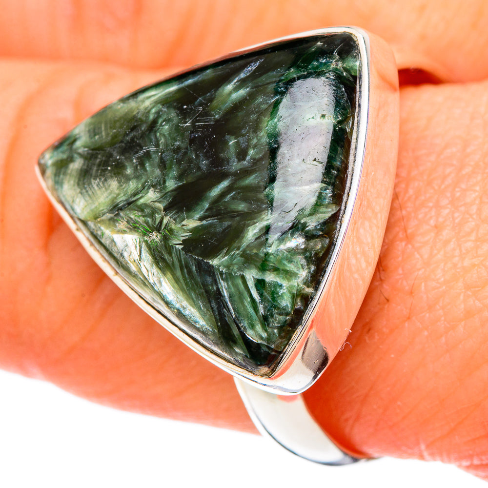 Seraphinite Rings handcrafted by Anasilvercos - RING100033