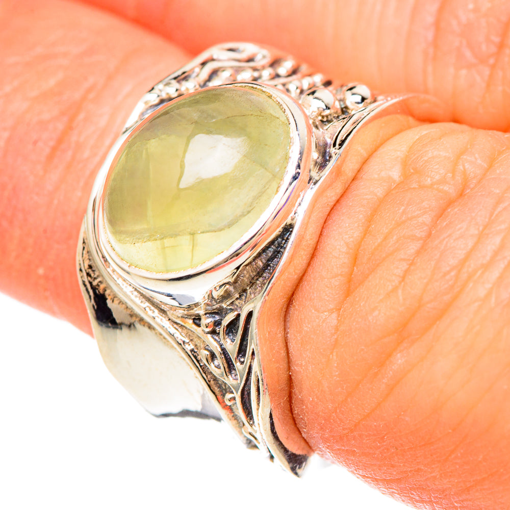Prehnite Rings handcrafted by Anasilvercos - RING100034