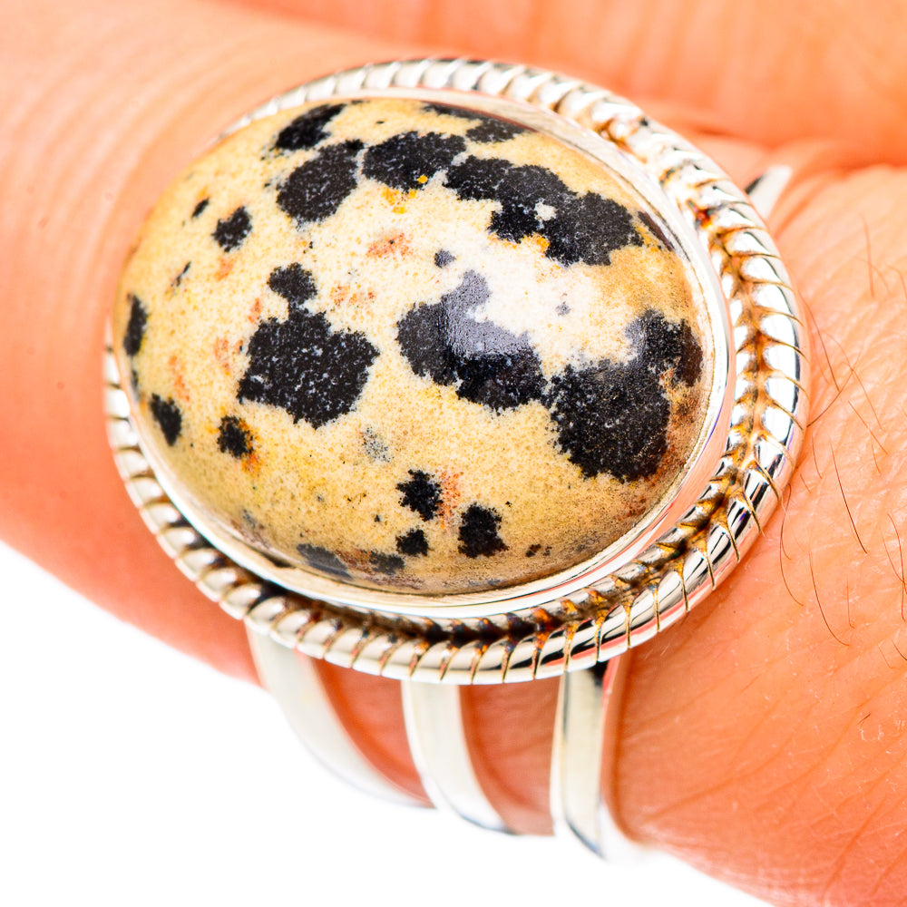 Dalmatian Jasper Rings handcrafted by Anasilvercos - RING100036
