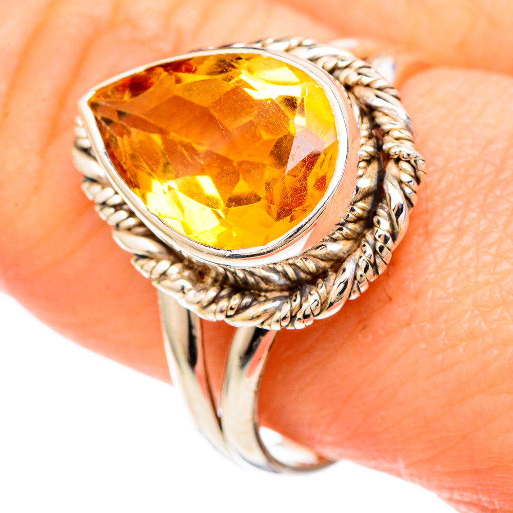 Citrine Rings handcrafted by Anasilvercos - RING100038