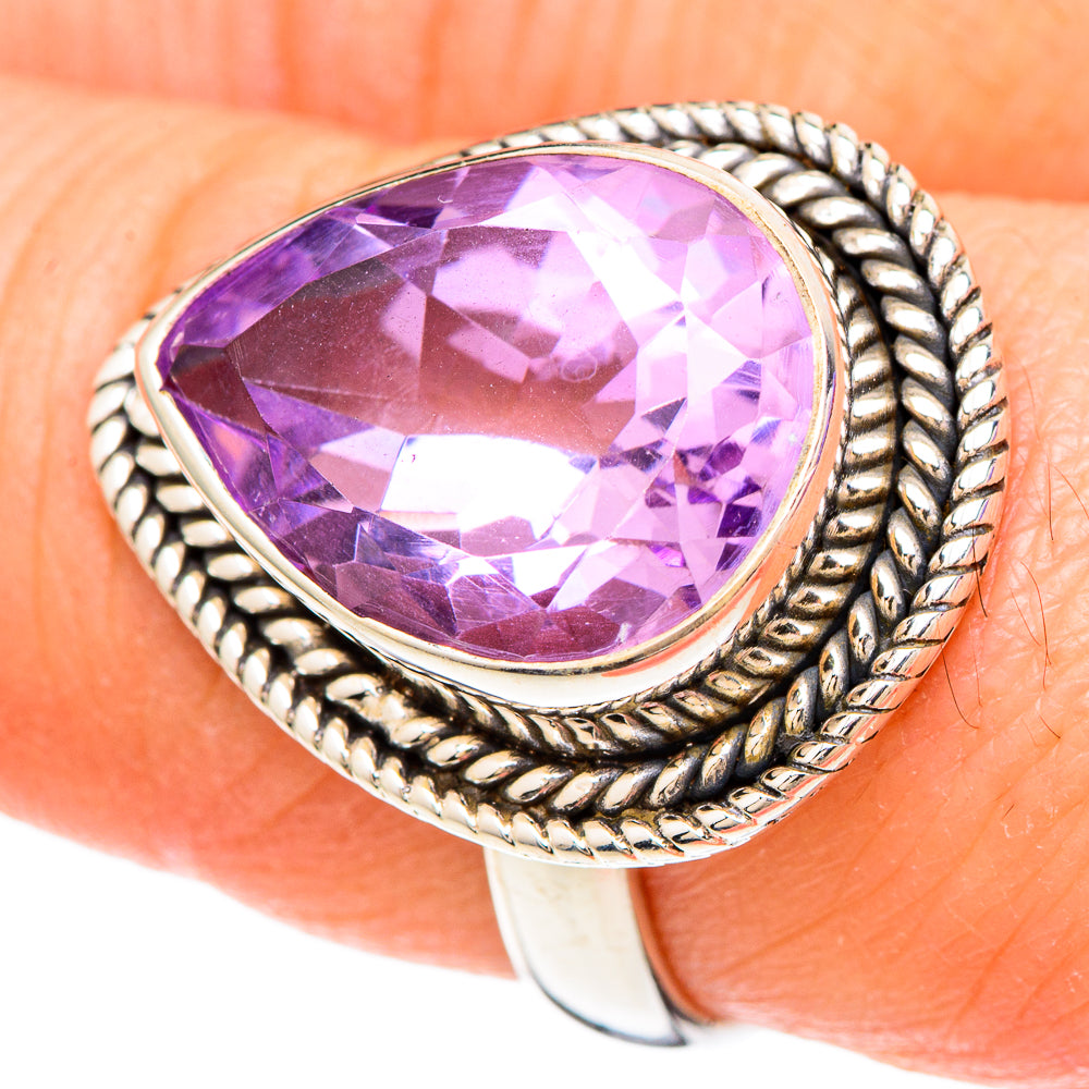 Amethyst Rings handcrafted by Anasilvercos - RING100049