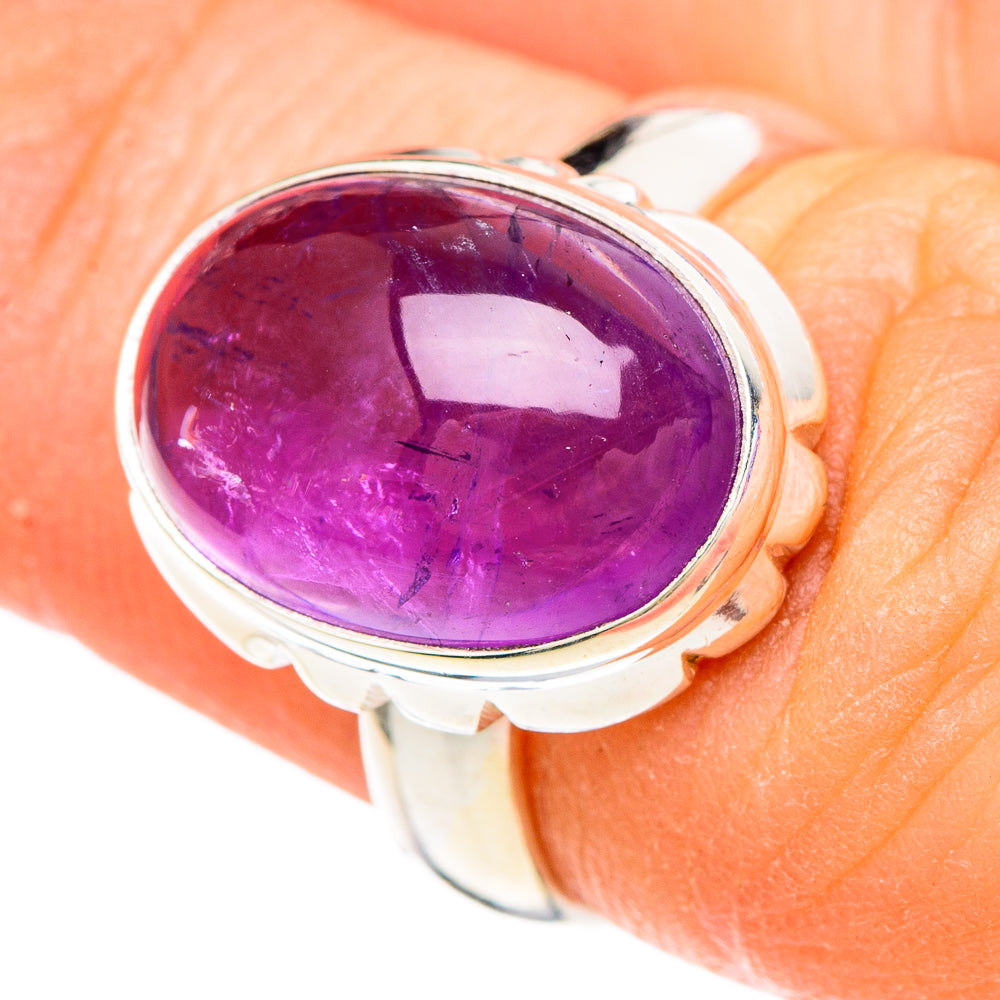 Amethyst Rings handcrafted by Anasilvercos - RING100051