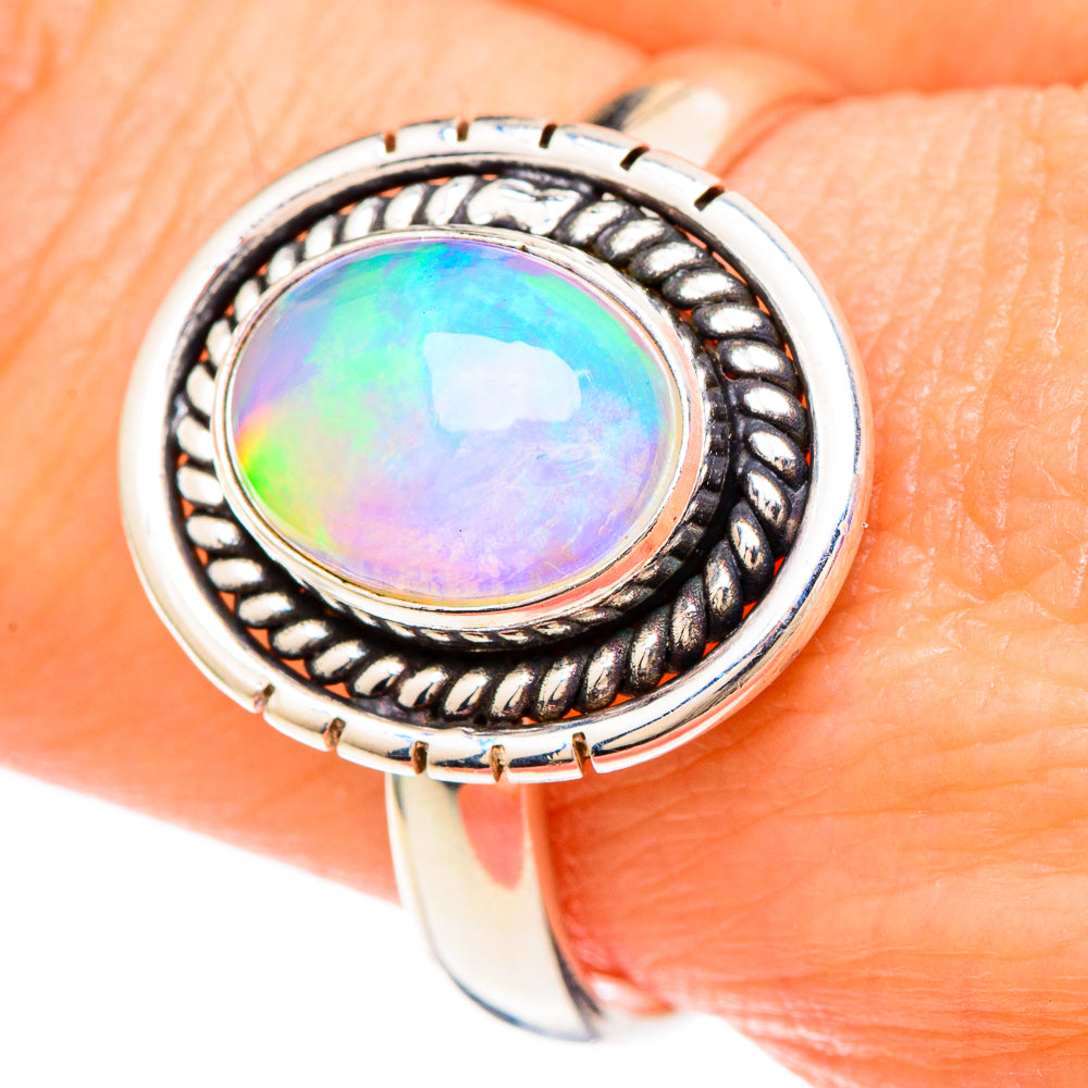 Ethiopian Opal Rings handcrafted by Anasilvercos - RING100061