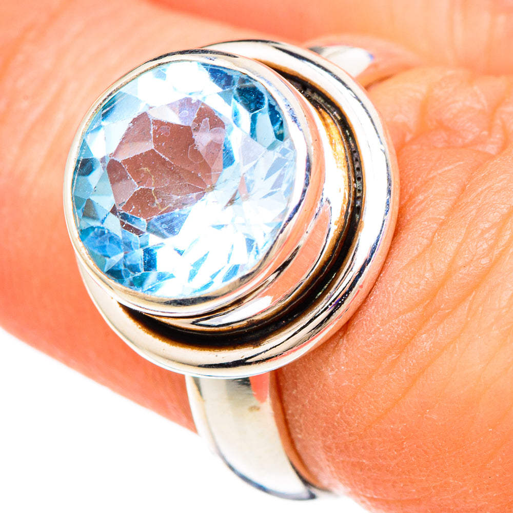 Blue Topaz Rings handcrafted by Anasilvercos - RING100067