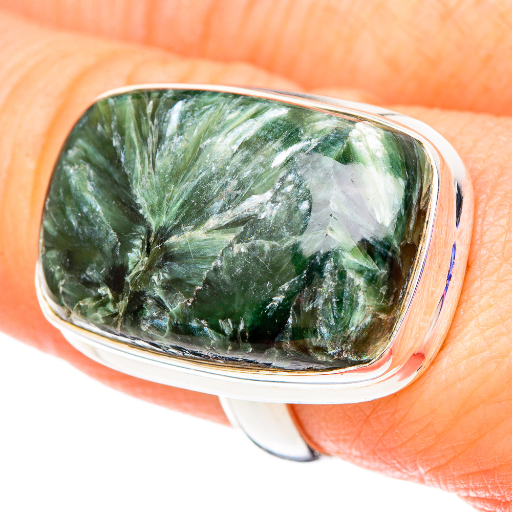 Seraphinite Rings handcrafted by Anasilvercos - RING100076