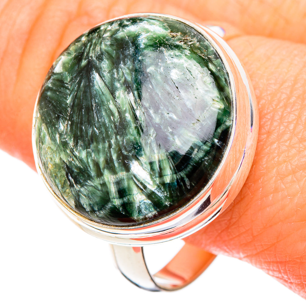 Seraphinite Rings handcrafted by Anasilvercos - RING100079