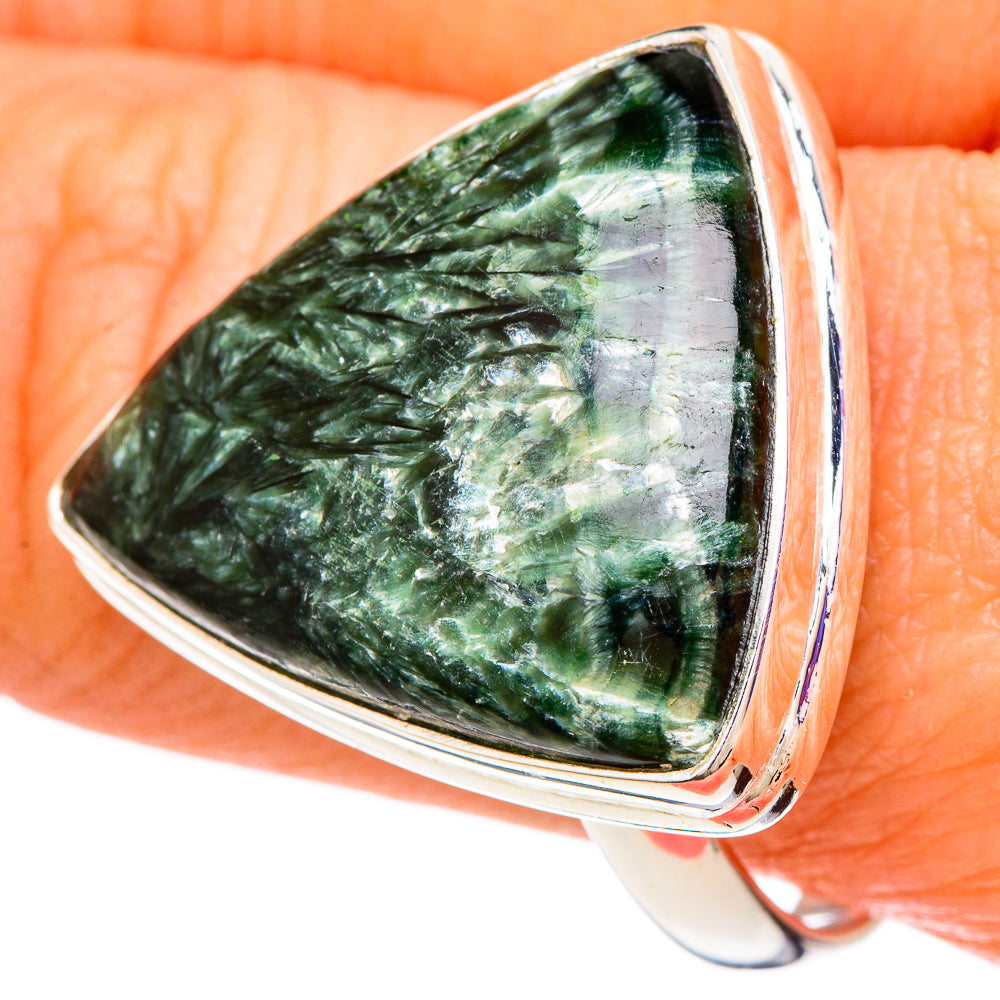 Seraphinite Rings handcrafted by Anasilvercos - RING100080