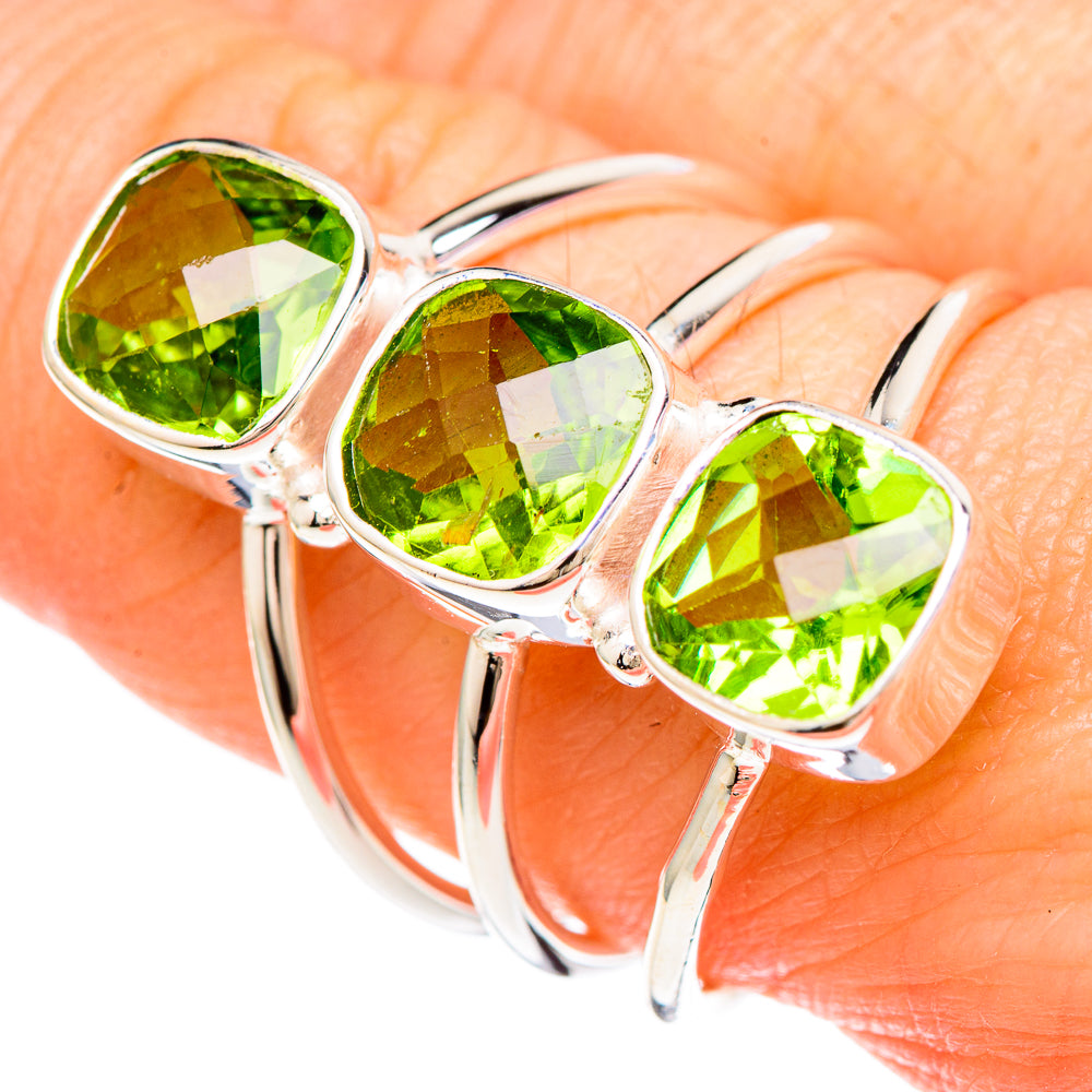 Peridot Rings handcrafted by Anasilvercos - RING100082