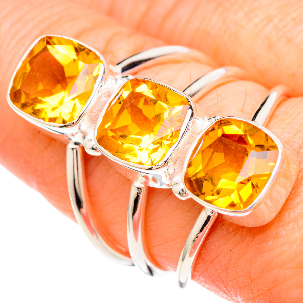 Citrine Rings handcrafted by Anasilvercos - RING100088