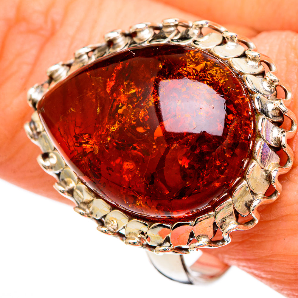 Baltic Amber Rings handcrafted by Anasilvercos - RING100091