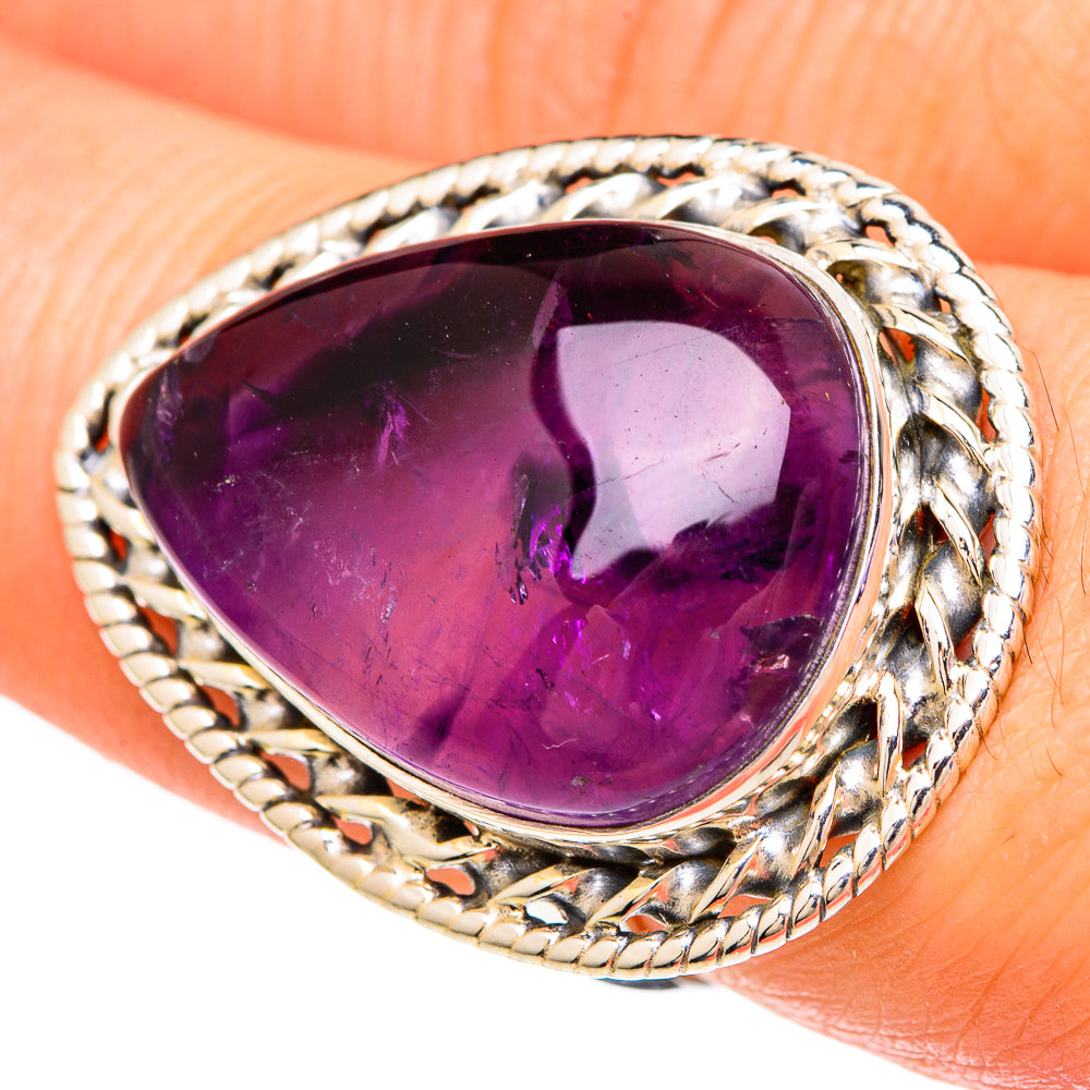 Star Amethyst Rings handcrafted by Anasilvercos - RING100097
