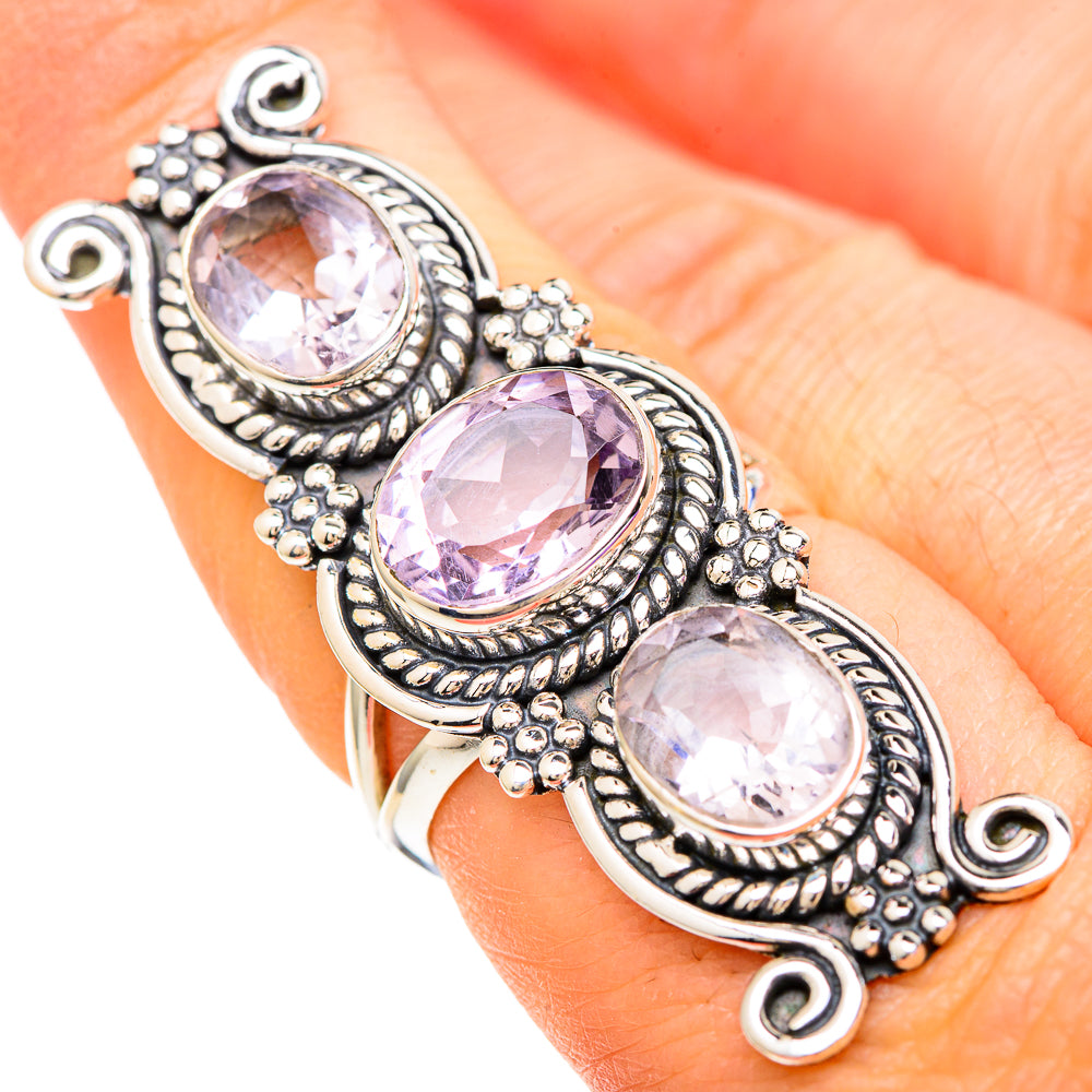 Kunzite Rings handcrafted by Anasilvercos - RING100098