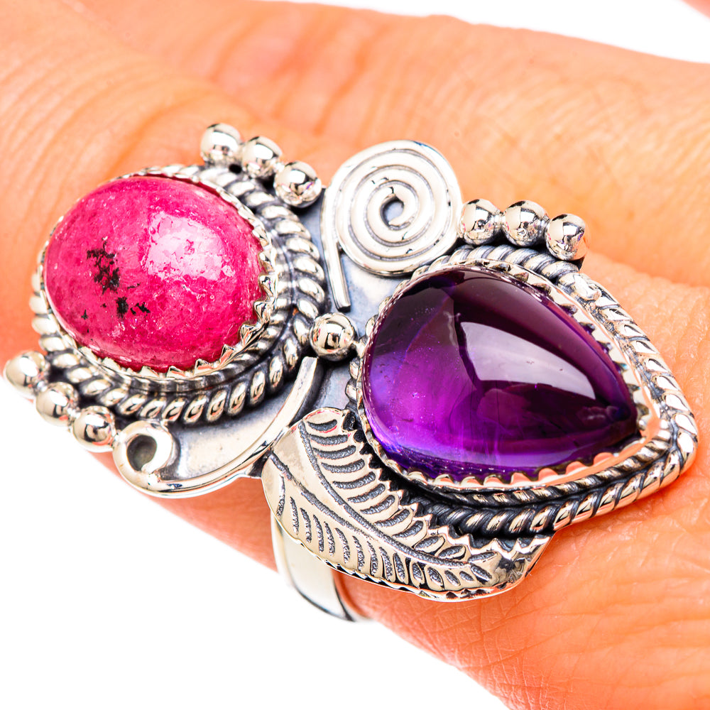 Rhodonite Rings handcrafted by Anasilvercos - RING100100