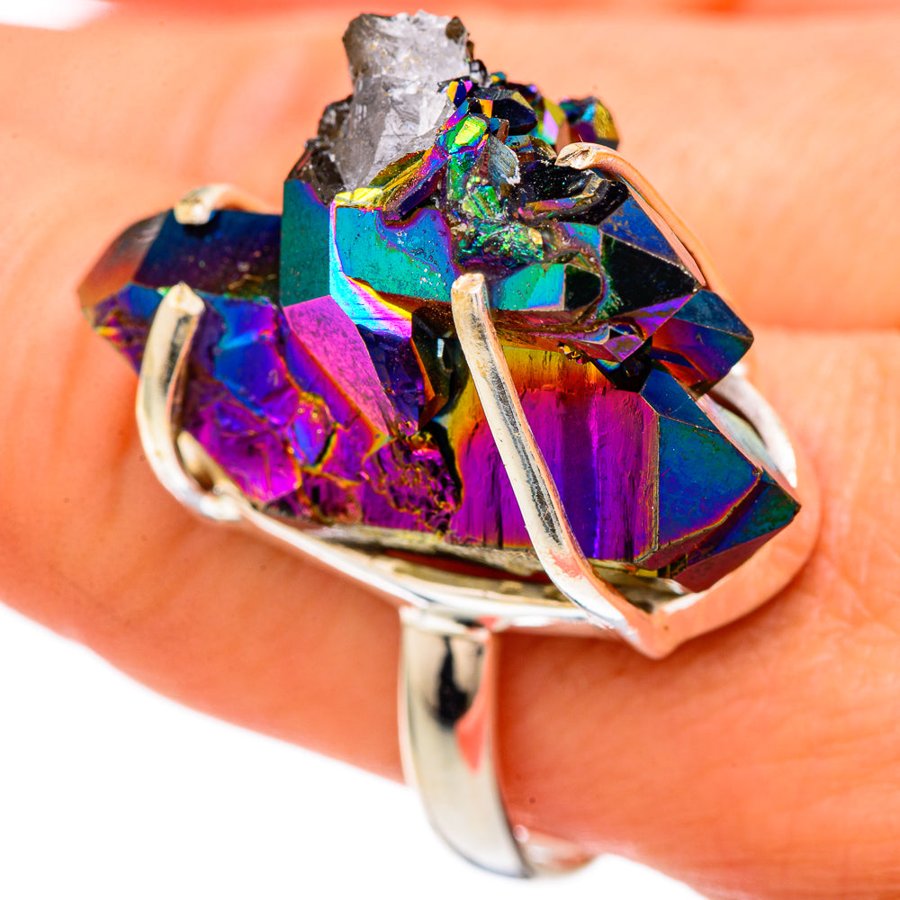Titanium Sunshine Druzy Rings handcrafted by Anasilvercos - RING100102