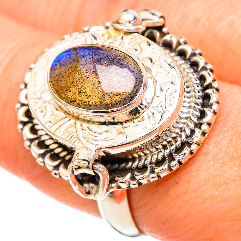 Labradorite Rings handcrafted by Anasilvercos - RING100112