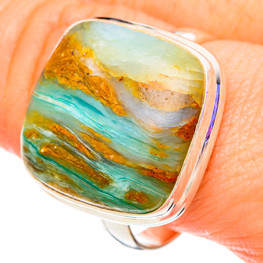 Peruvian Opal Rings handcrafted by Anasilvercos - RING100113