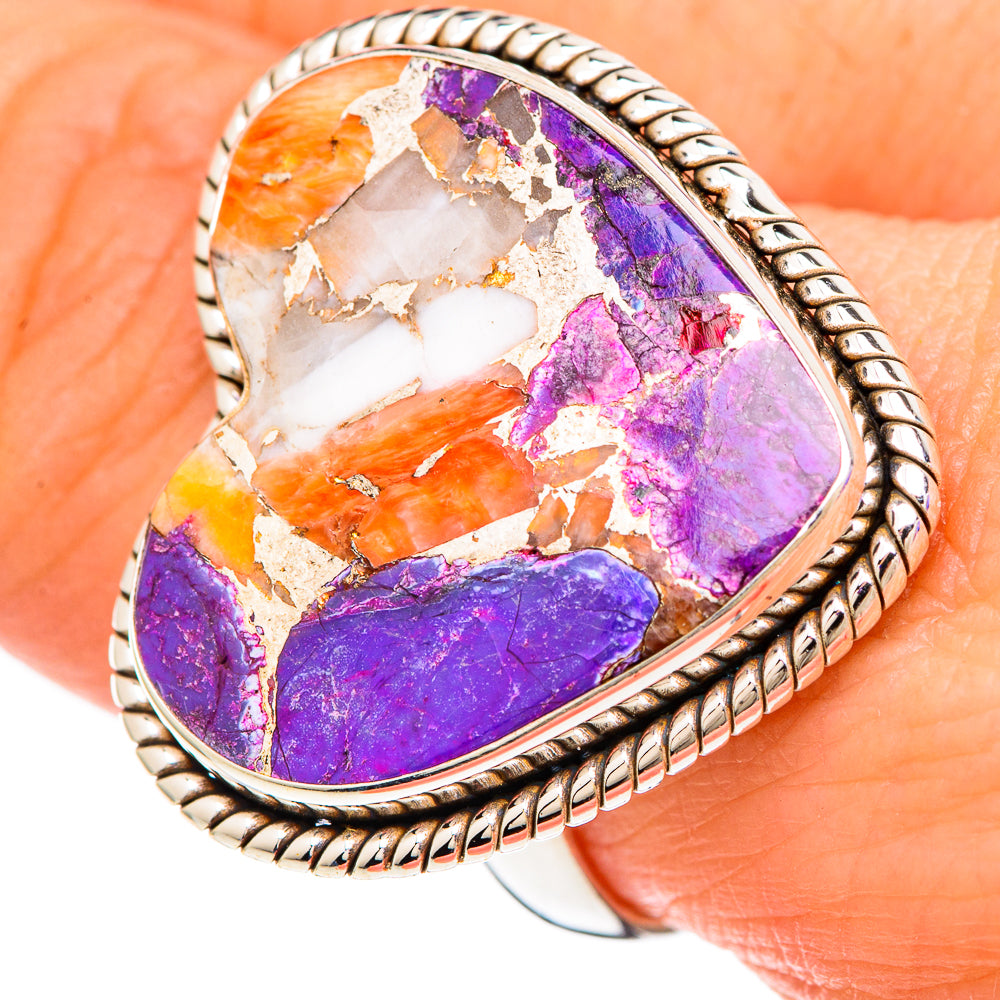 Spiny Oyster Turquoise Rings handcrafted by Anasilvercos - RING100140