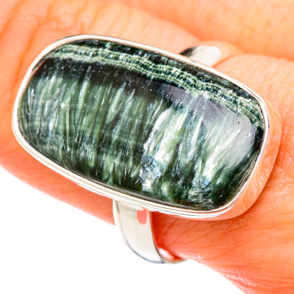 Seraphinite Rings handcrafted by Anasilvercos - RING100150