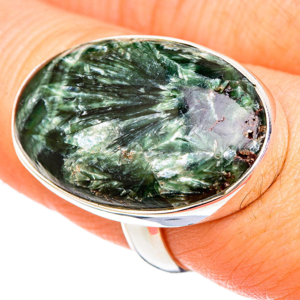 Seraphinite Rings handcrafted by Anasilvercos - RING100152