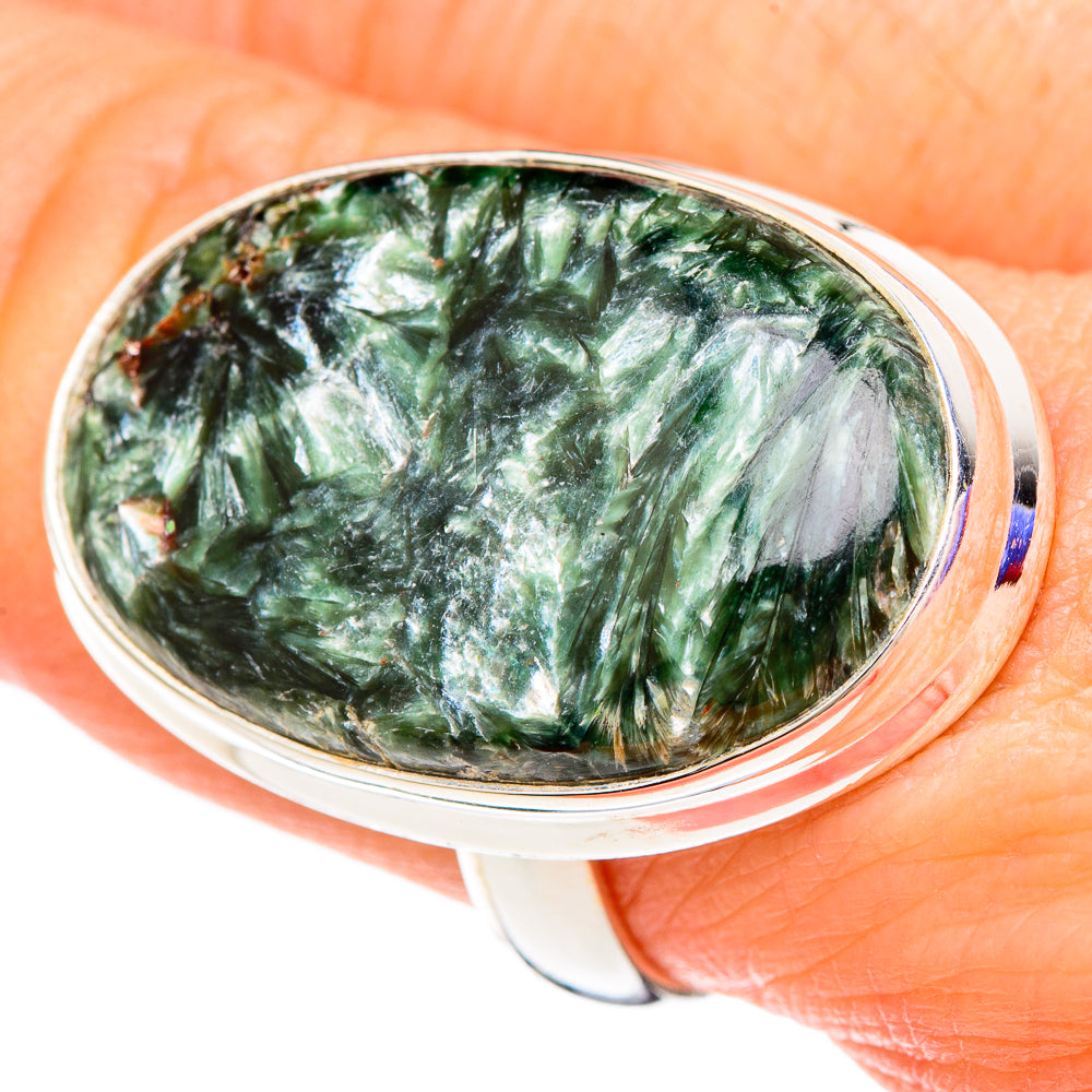 Seraphinite Rings handcrafted by Anasilvercos - RING100155