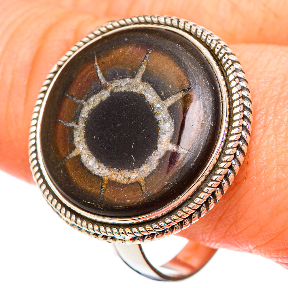 Septarian Geode Rings handcrafted by Anasilvercos - RING100159