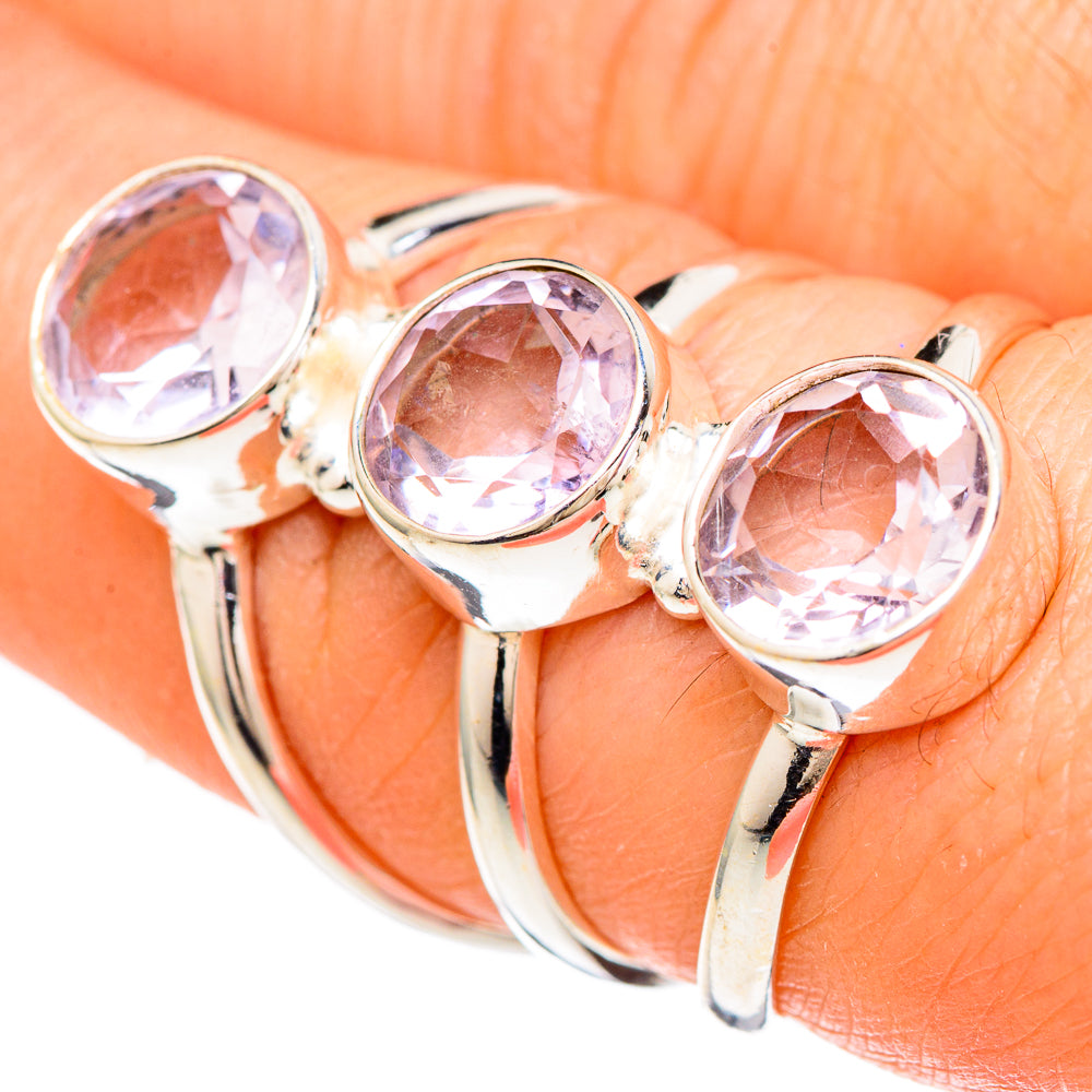 Kunzite Rings handcrafted by Anasilvercos - RING100168