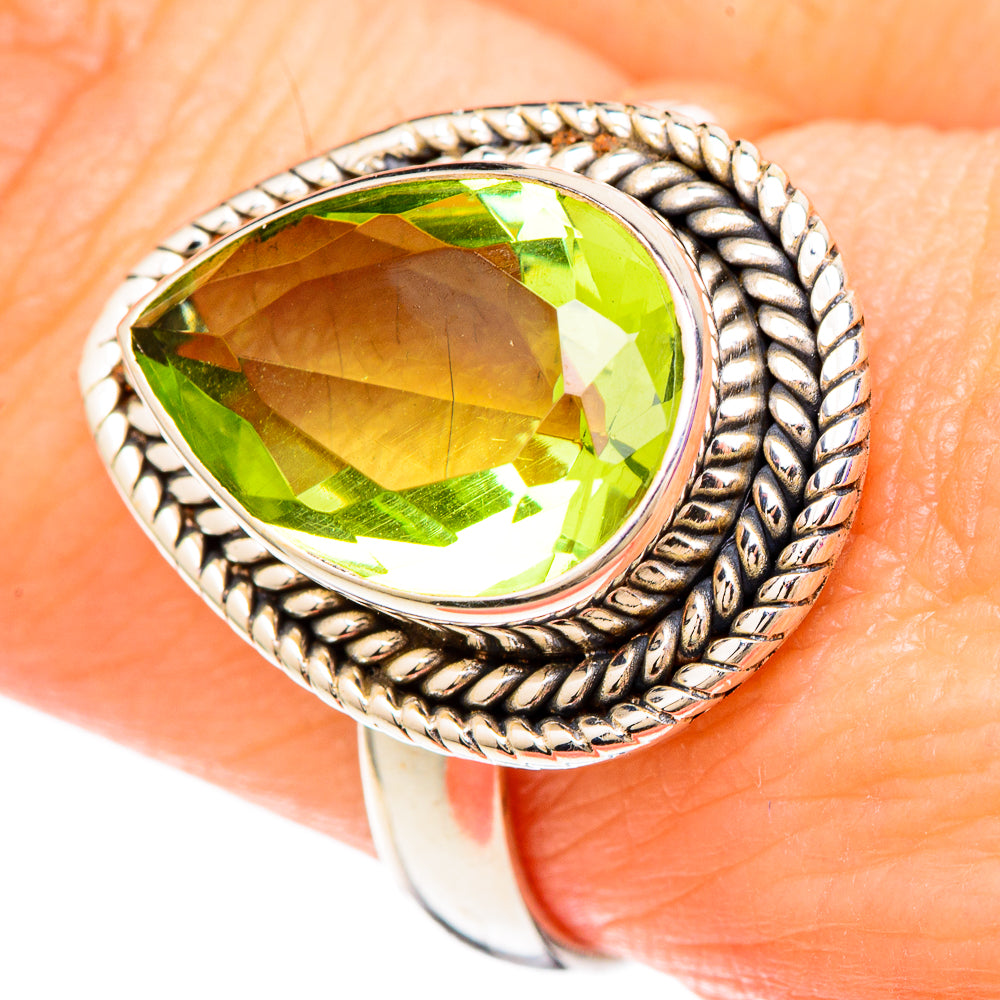 Peridot Rings handcrafted by Anasilvercos - RING100179