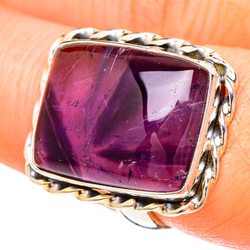 Star Amethyst Rings handcrafted by Anasilvercos - RING100191