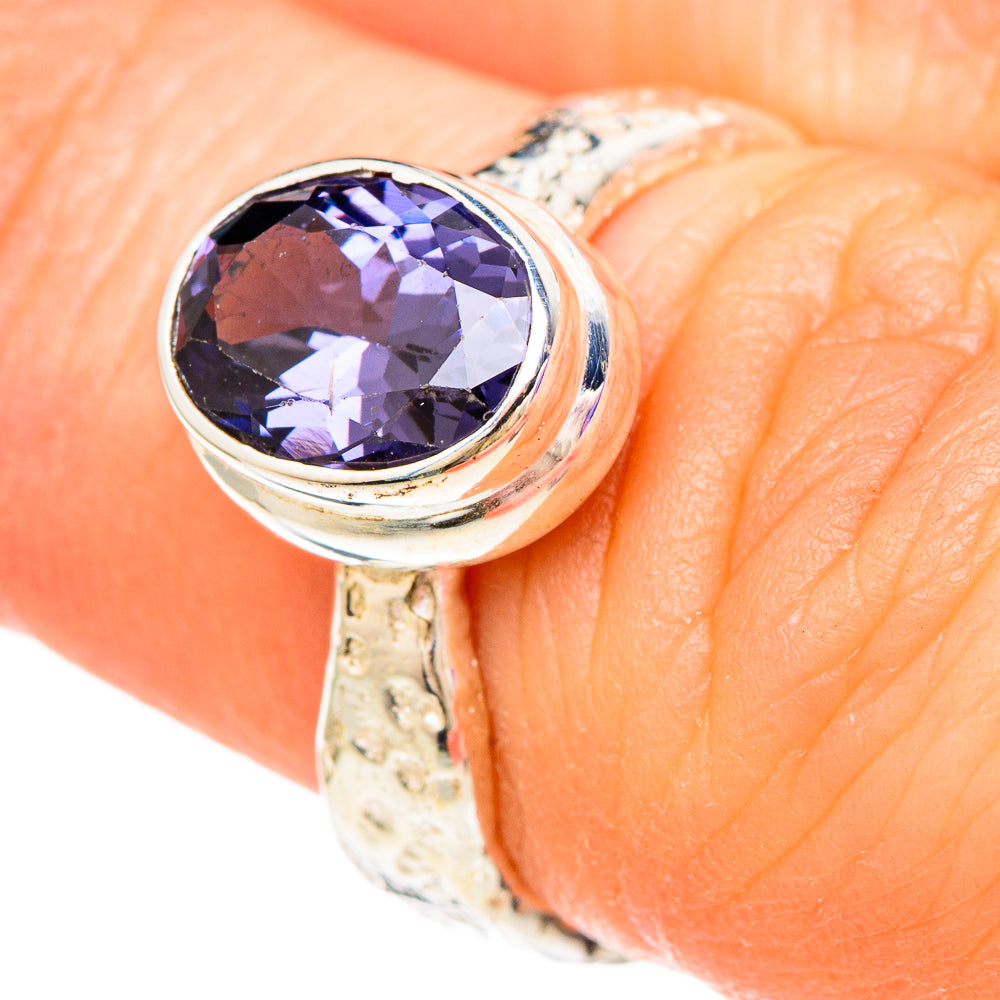 Violet Spinel Rings handcrafted by Anasilvercos - RING100193