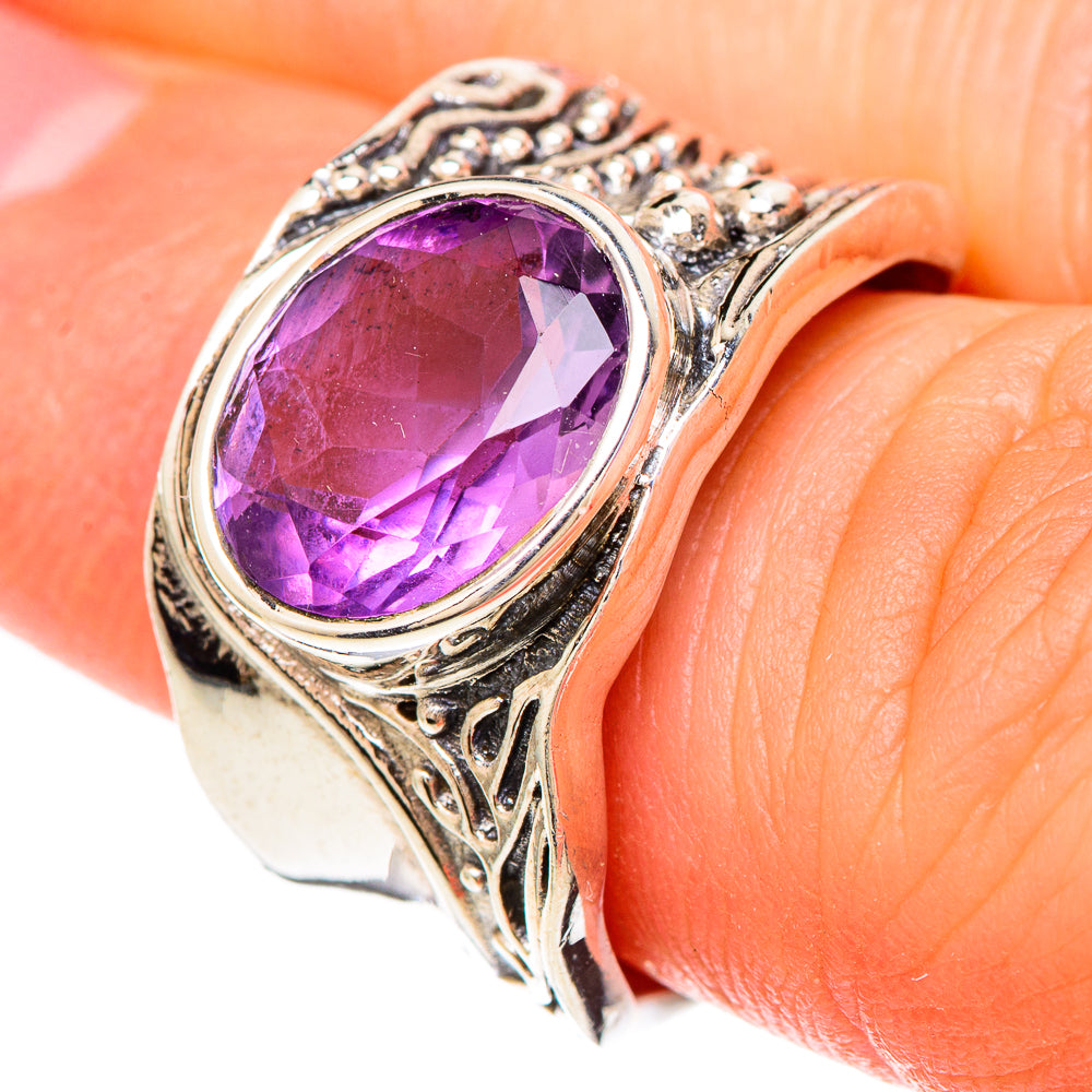 Amethyst Rings handcrafted by Anasilvercos - RING100195