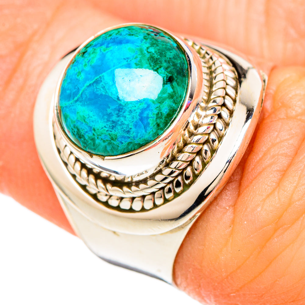 Chrysocolla Rings handcrafted by Anasilvercos - RING100203